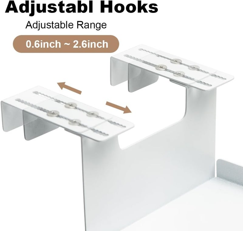 AKBFOX Office Small Cubicle Shelf Storage Organizer Floating Corner Rack Hanging Mini Shelf Adjustable Home Office Essentials for Small Planter Statue Decor Photo Frame 2 Pack - Image 5